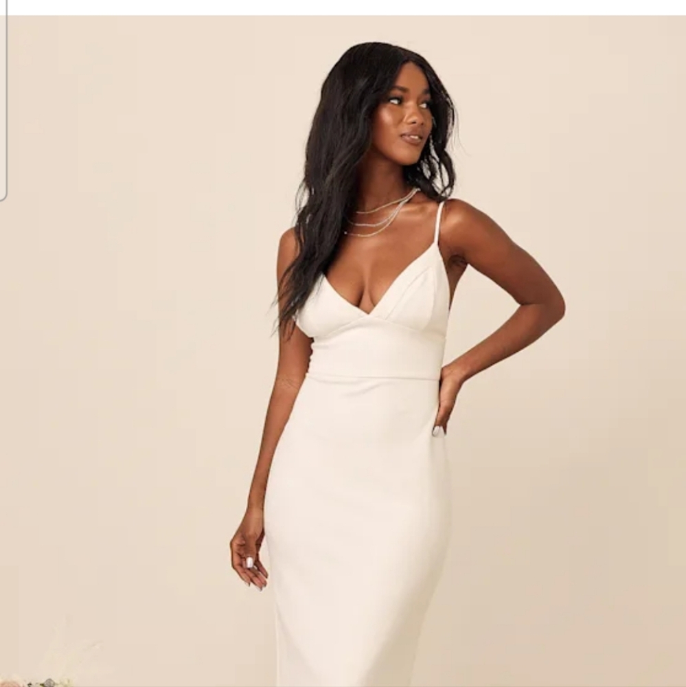 NWT Lulu's Cream Midi Dress